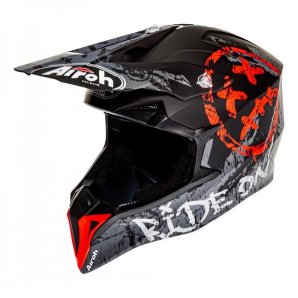 Casque Airoh WRAAP SMILE MAT - Rouge