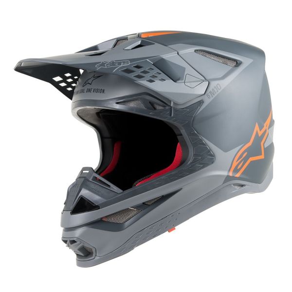 Casque Alpinestars SUPERTECH S-M10 META - Anthracite / Gris / Orange Fluo