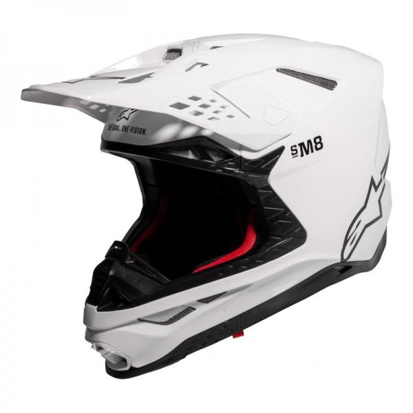 Casque Alpinestars SUPERTECH S-M8 SOLID - Blanc
