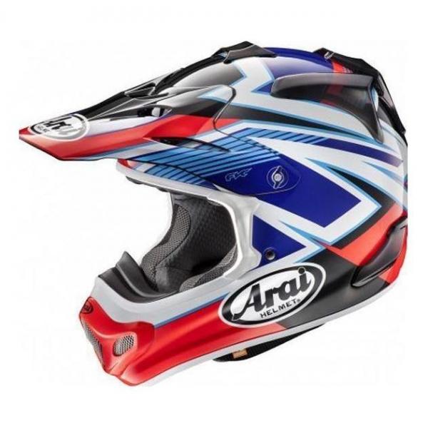 Casque Arai MX-V DAY - Rouge / Noir / Bleu