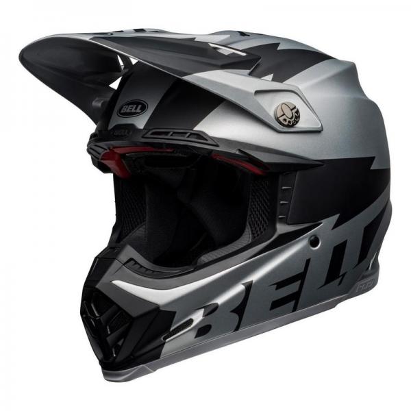 Casque Bell MOTO-9 BREAKAWAY MAT - Argent / Noir