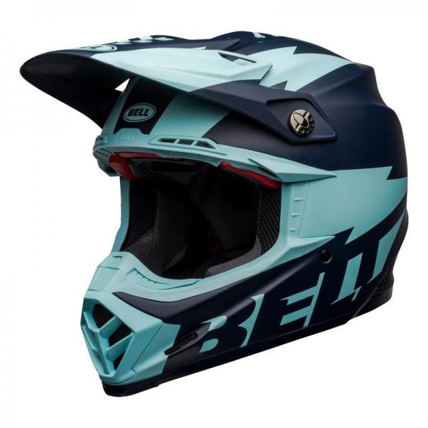 Casque Bell MOTO-9 BREAKAWAY MAT - Navy / Bleu Clair