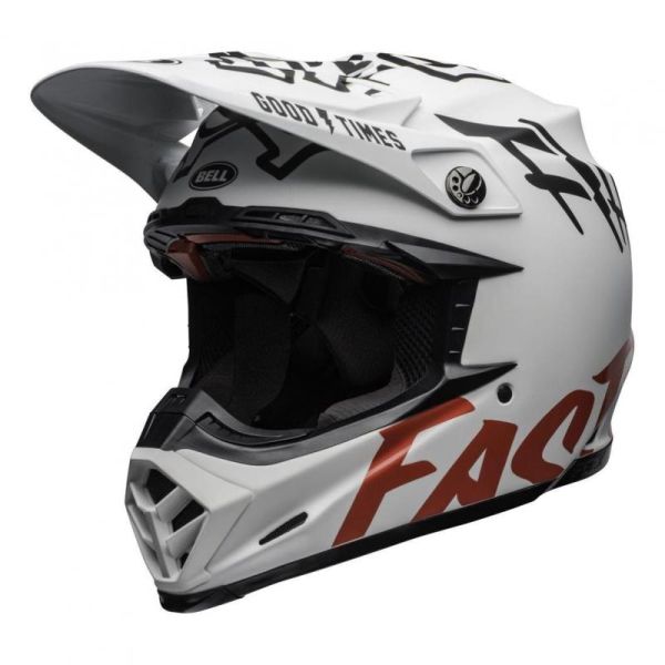 Casque Bell MOTO-9 FLEX FASTHOUSE WRWF MAT - Blanc / Rouge