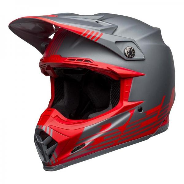 Casque Bell MOTO-9 FLEX LOUVER MAT - Gris / Rouge