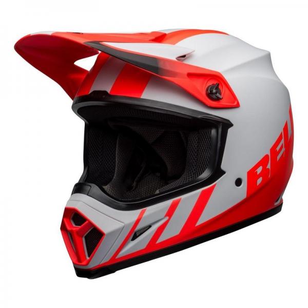 Casque Bell MOTO-9 MIPS DASH MAT - Gris / Rouge / Noir