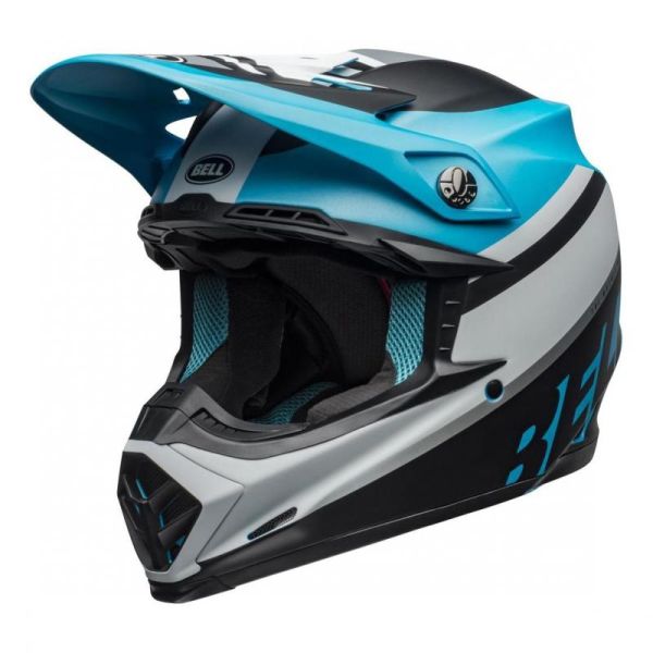 Casque Bell MOTO-9 MIPS PROPHECY MAT - Blanc / Noir / Bleu