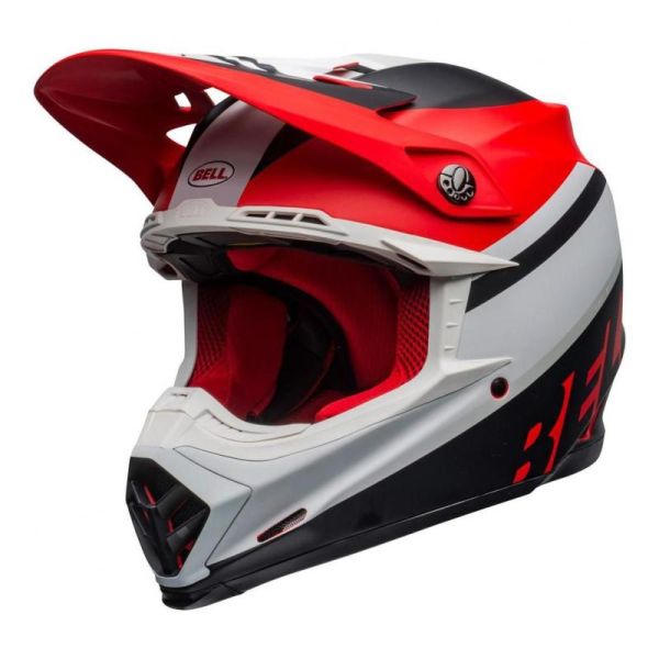 Casque Bell MOTO-9 MIPS PROPHECY MAT - Blanc / Rouge / Noir