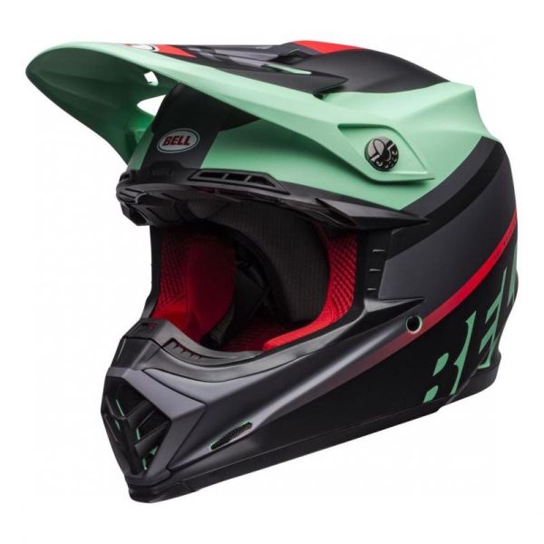 Casque Bell MOTO-9 MIPS PROPHECY MAT - Vert / Rouge / Noir