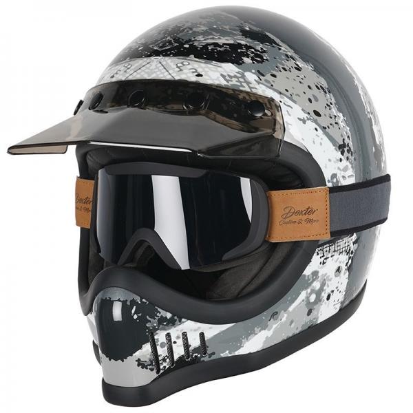 Casque Dexter EMMET ROSBIF AND BINOCLE PACK - Argent / Blanc