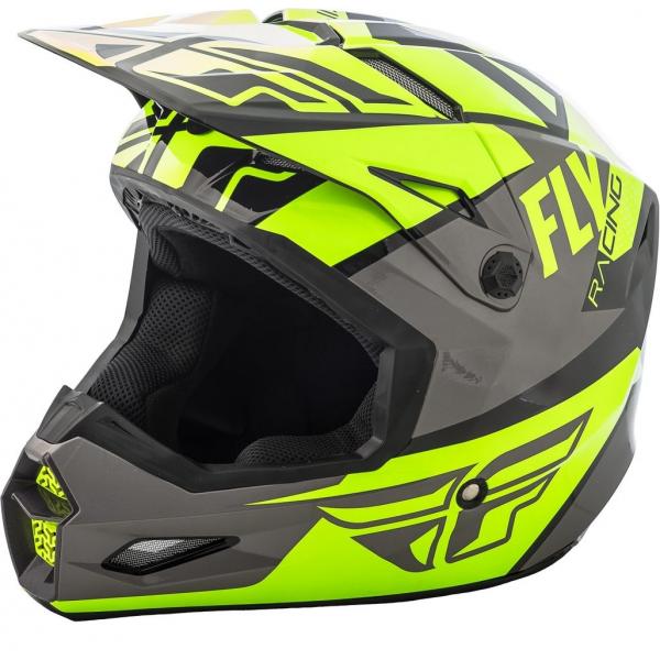 Casque Fly Racing ELITE GUILD - Gris / Jaune Fluo
