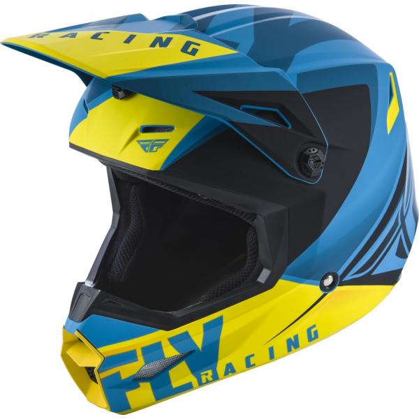 Casque Fly Racing ELITE VIGILANT - Bleu / Jaune / Noir