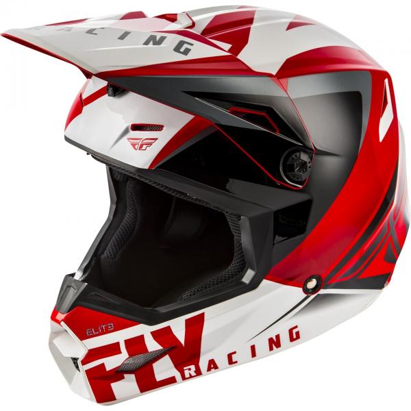 Casque Fly Racing ELITE VIGILANT - Rouge / Noir / Blanc