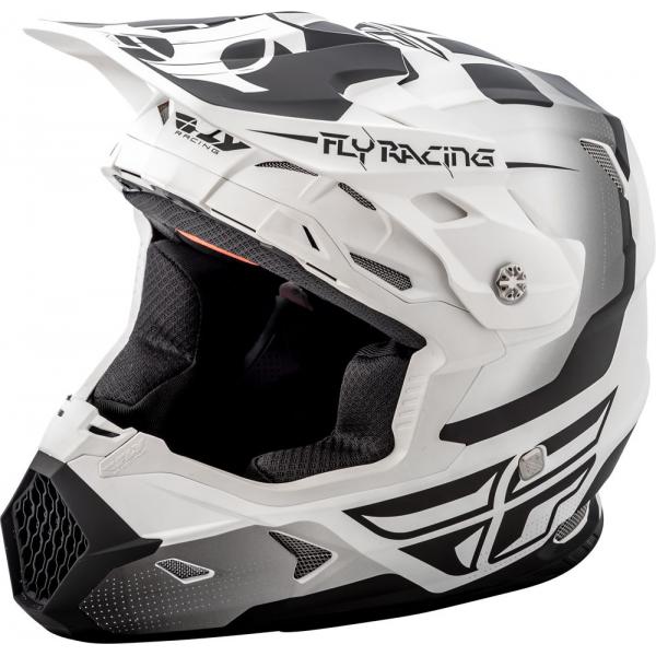 Casque Fly Racing TOXIN MAT - Noir / Blanc