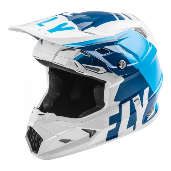 Casque Fly Racing TOXIN MIPS TRANSFER MAT - Blanc / Bleu