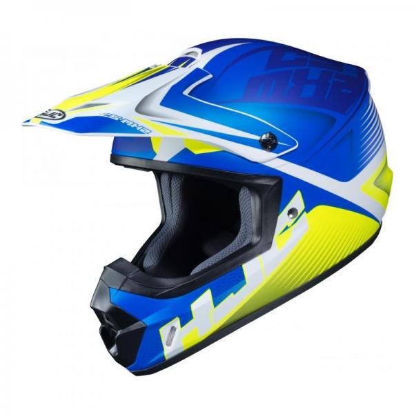 Casque HJC CS-MX II ELLUSION MC2SF - Bleu / Blanc / Jaune Fluo