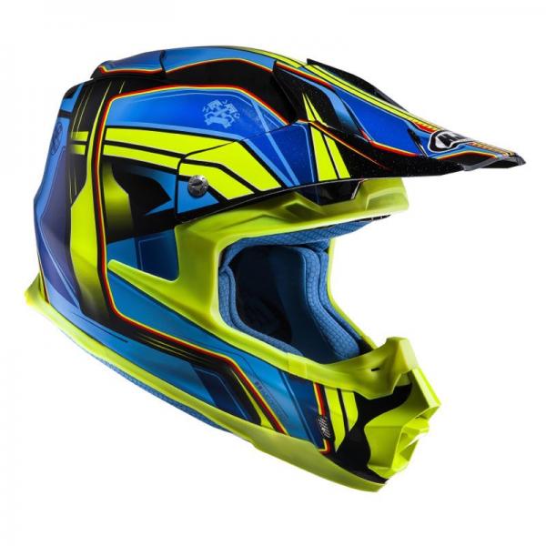 Casque HJC FX-CROSS PISTON MC2 - Bleu / Jaune / Noir