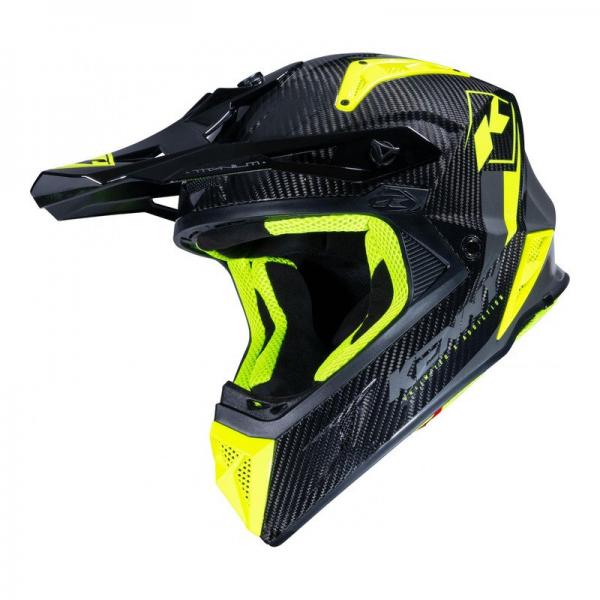 Casque Kenny TITANIUM CARBONE GRAPHIC - Jaune Fluo / Carbone