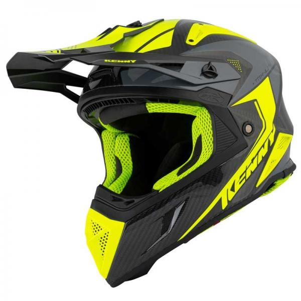 Casque Kenny TITANIUM CARBONE GRAPHIC - Jaune Fluo
