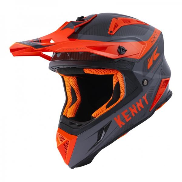 Casque Kenny TITANIUM CARBONE GRAPHIC - Orange Fluo