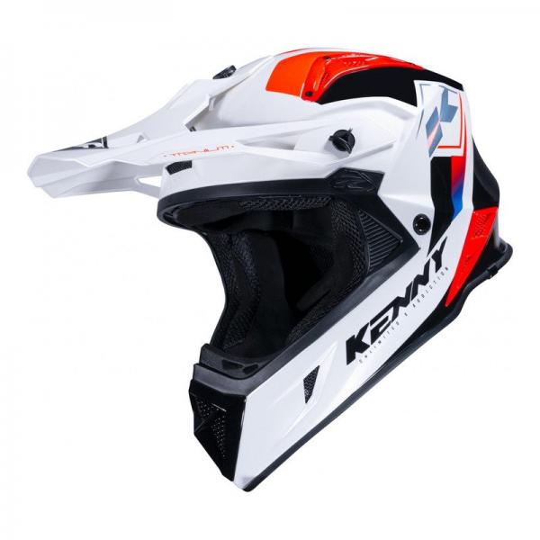 Casque Kenny TITANIUM GRAPHIC PATRIOT - Blanc / Rouge