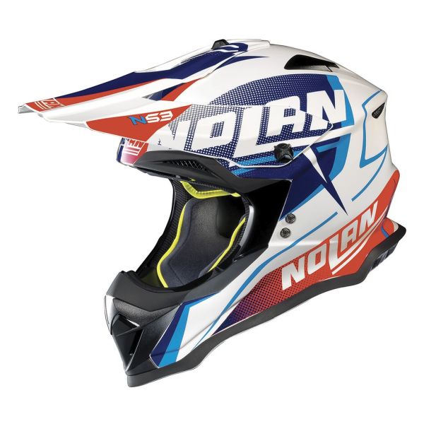 Casque Nolan N53 SIDEWINDER - Blanc / Bleu / Rouge