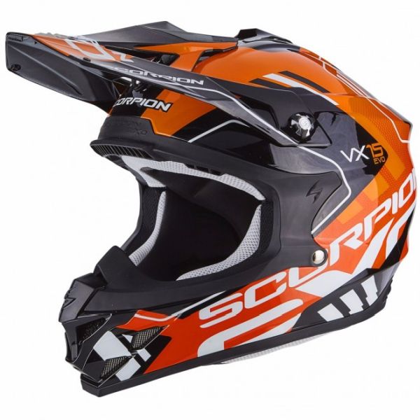 Casque Scorpion VX-15-EVO AIR ARGO - Noir / Orange