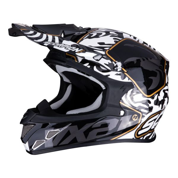 Casque Scorpion VX-21 AIR GNARLY - Noir / Blanc