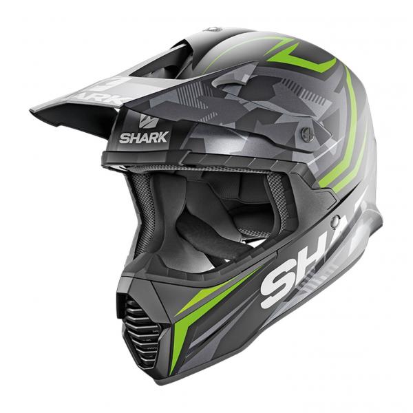 Casque Shark VARIAL REPLICA TIXIER MAT - Noir / Vert / Anthracite