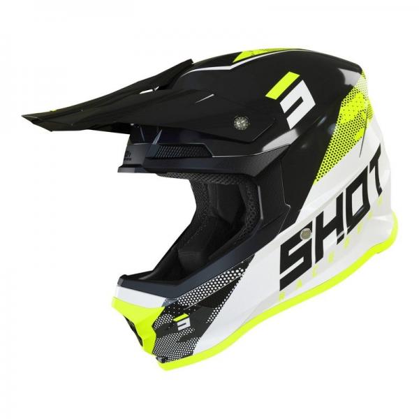 Casque Shot FURIOUS CAMO - Jaune Fluo / Noir / Blanc