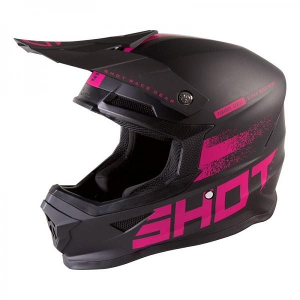 Casque Shot FURIOUS RAW 2.0 MAT - Noir / Fushia
