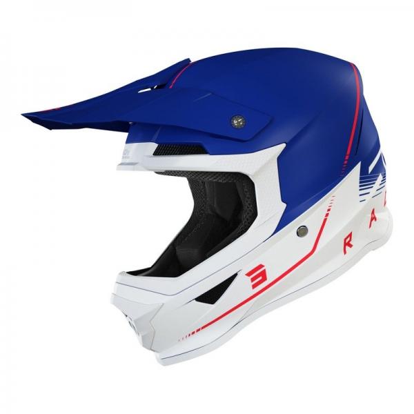 Casque Shot FURIOUS RAW 3.0 MAT - Navy / Blanc / Rouge