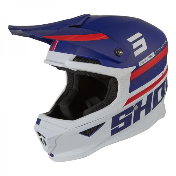 Casque Shot FURIOUS SHINING MAT - Bleu / Rouge