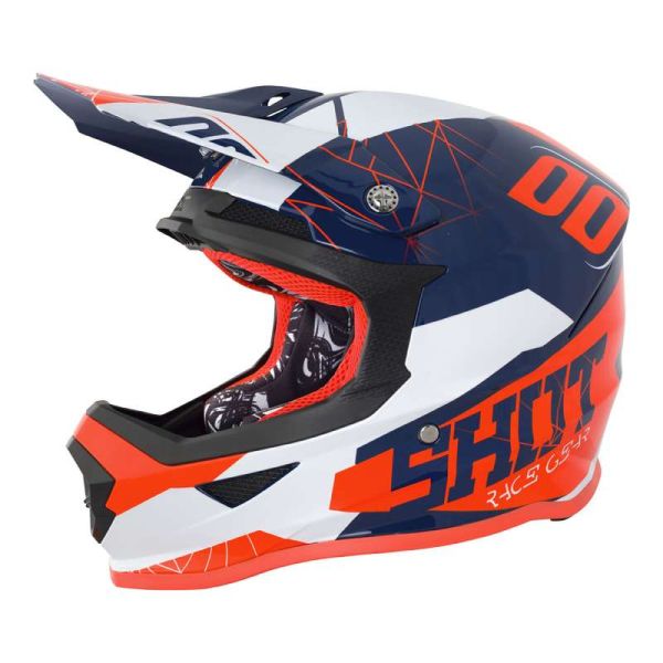 Casque Shot FURIOUS SPECTRE - Bleu / Neon Orange