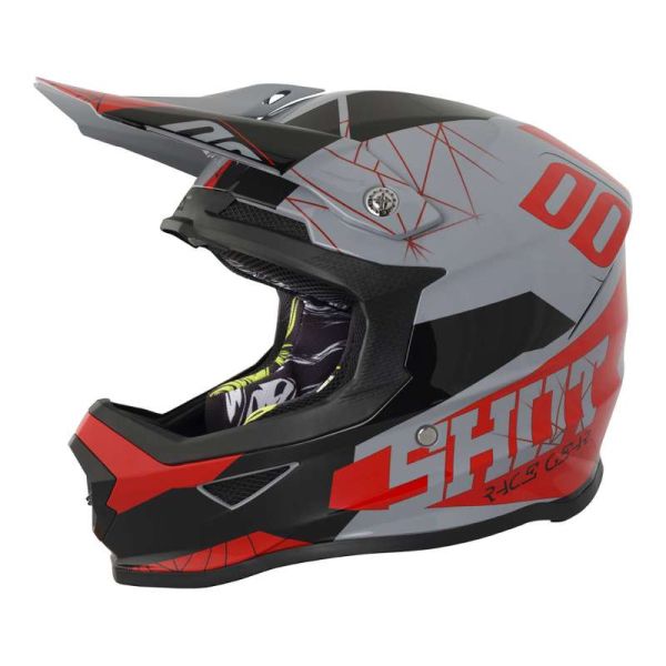 Casque Shot FURIOUS SPECTRE - Gris / Rouge