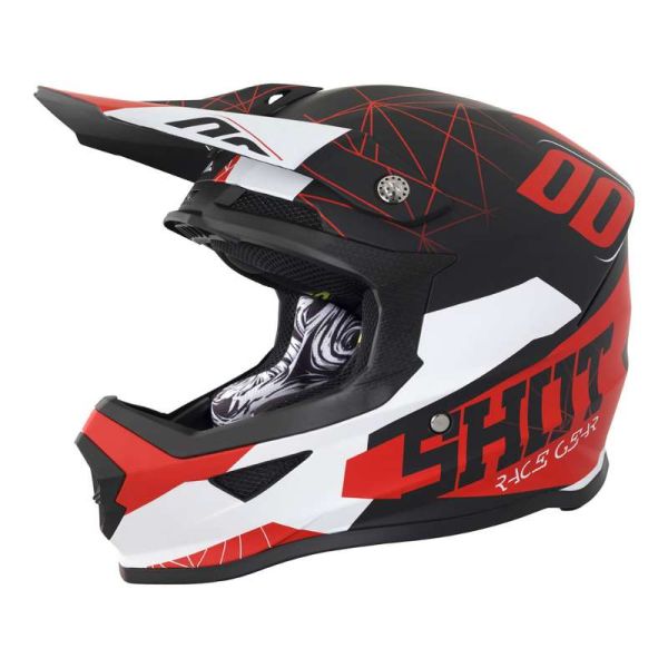 Casque Shot FURIOUS SPECTRE - Noir / Rouge Mat