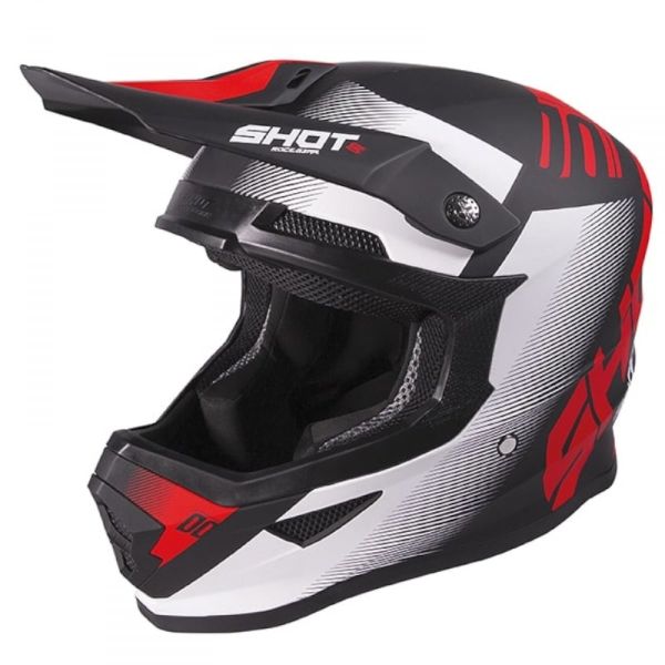Casque Shot FURIOUS TRUST MAT - Noir / Rouge
