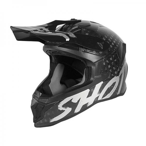 Casque Shot LITE CARBON SOLID MAT - Argent