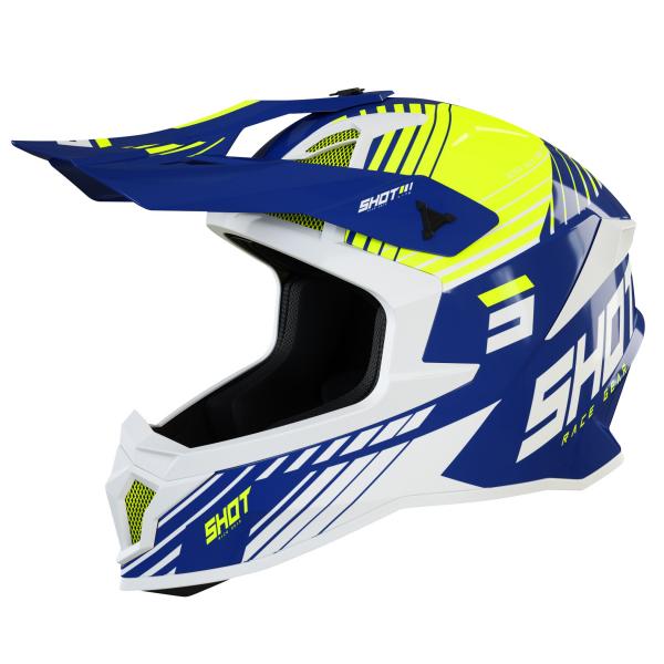 Casque Shot LITE FURY - Navy / Jaune Fluo