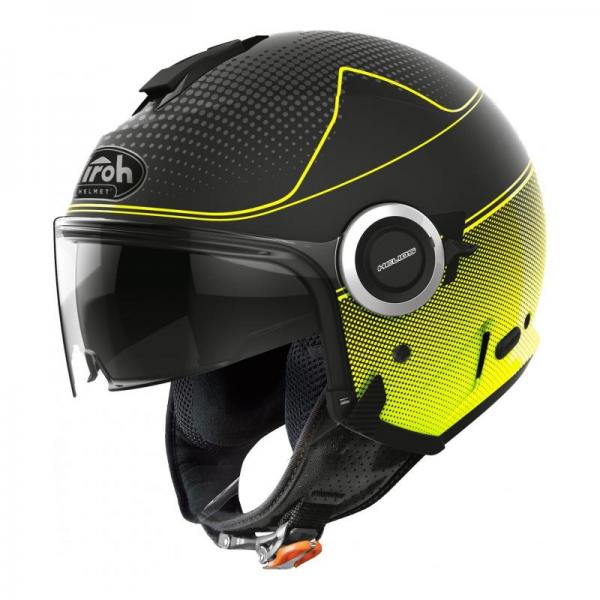 Casque Airoh HELIOS MAP MAT - Jaune