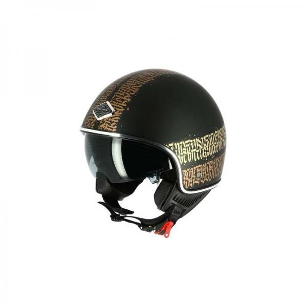 Casque Astone MINIJET 66 ABSTRACT CALI MAT - Noir / Or