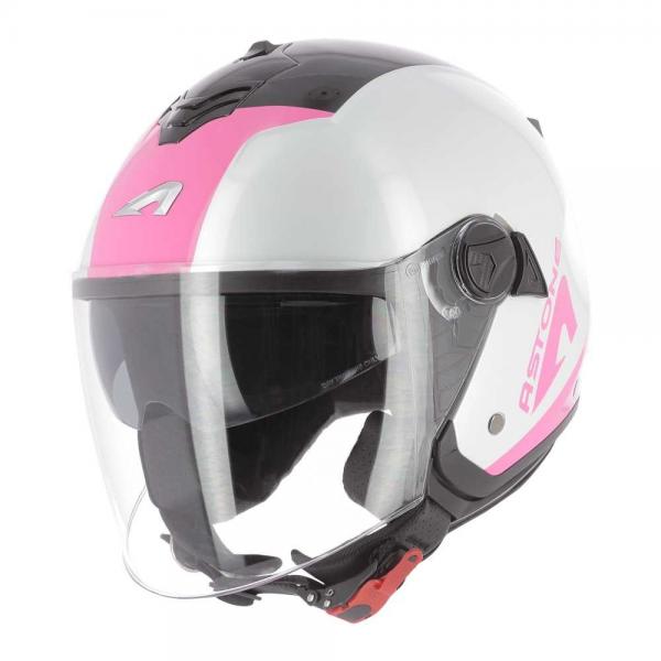 Casque Astone MINIJET S WIPE - Rose