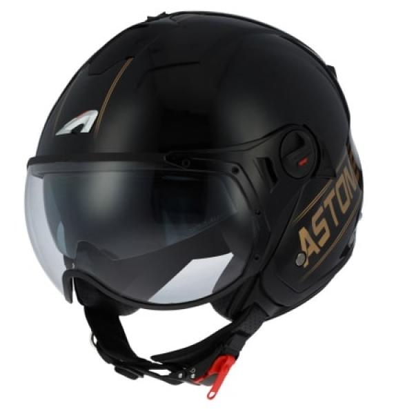 Casque Astone MINIJET SPORT COOPER - Noir / Or