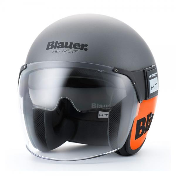 Casque Blauer POD MAT - Titane / Orange