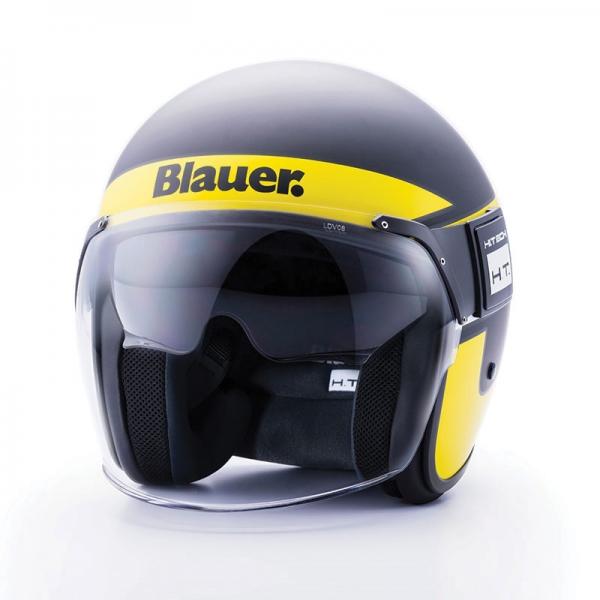 Casque Blauer POD STRIPES MAT - Noir / Blanc / Jaune