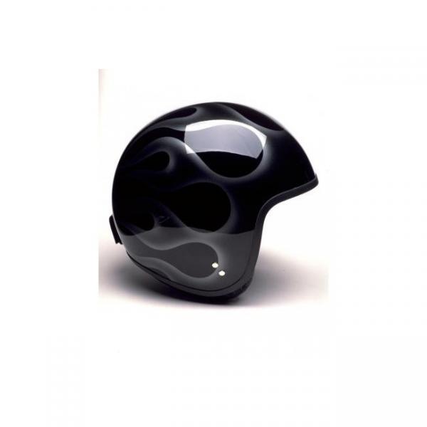 Casque Davida JET NOIR FLAMMES GRISES 80533