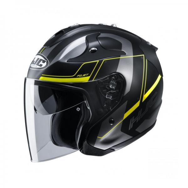 Casque HJC FG-JET KOMINA MC4HSF - Jaune Fluo / Noir / Gris
