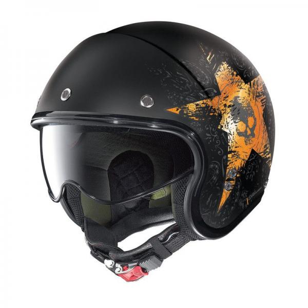 Casque Nolan N21 STAR SKULL FLAT - Noir / Orange