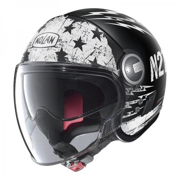 Casque Nolan N21 VISOR JETFIRE MAT - Noir / Blanc