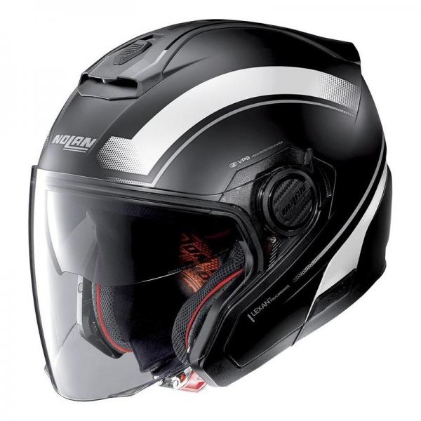 Casque Nolan N40-5 RESOLUTE N-COM MAT - Noir / Blanc