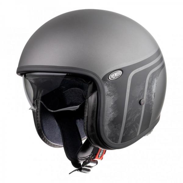 Casque Premier VINTAGE BTR17 MAT - Gris / Noir